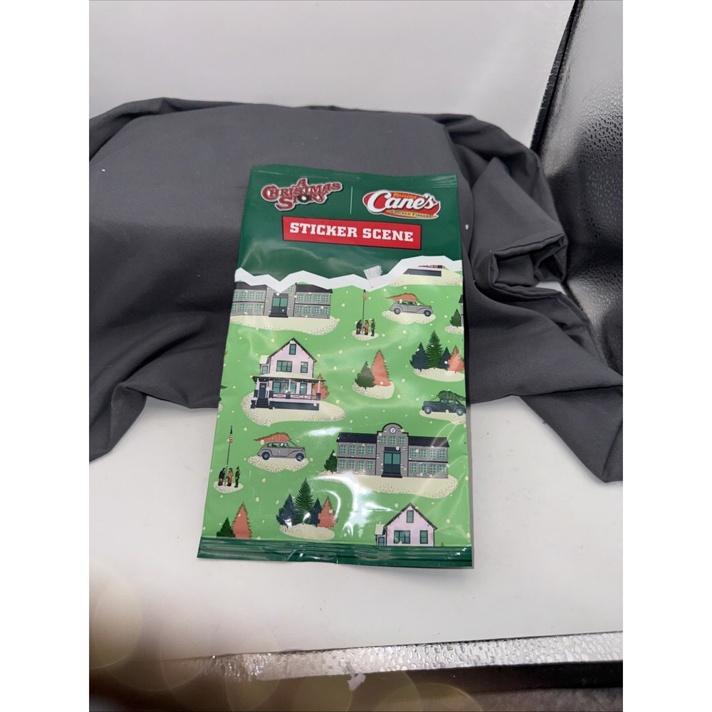 NEW 2025 Raising Cane's Kids Meal: A Christmas Story Sticker Scene